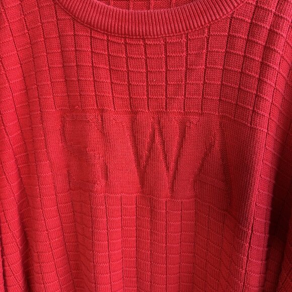 Vintage Southwest Airlines Red Cotton Crew Steward Uniform Sweater Size XL - Picture 5 of 7